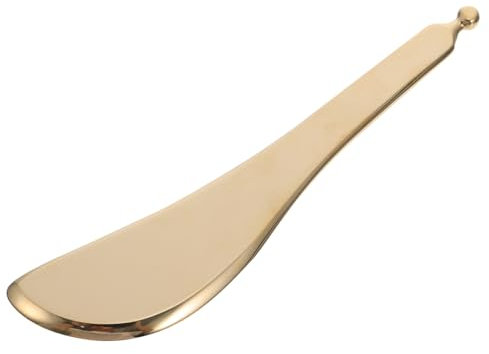 FOMIYES Manueller Gua Sha Massage Stab Aus Reinem Messing Glatte Schabplatte Rund Und Fein Poliert Gesicht Und Körper Massageinstrument Für Stoffwechsel Und Sehnenentspannung