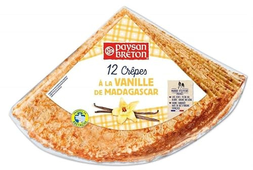 Délice Breton: Paquet de 12 crêpes authentiques à la Vanille de Madagascar - 370g. Savourez le goût exquis de Bretagne! Autenthique et délicieux. - Le Lot De 3