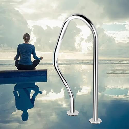 Swimming Pool Handrails Stainless Steel Swimming Pool Stair Handrails Ladder Ladder Handrails Swimming Pool Railings Suitable For Underground Swimming Pools Simple Installation Guide Rails ( Size : 1p