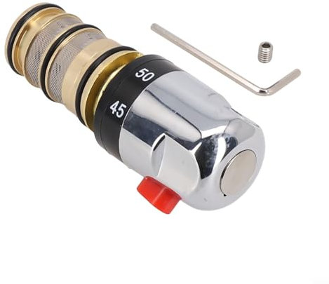 EpheyFIF Brass Thermostatic Bath Mixer-Tap Shower Valve Handle, Spare Repair Kit Cartridge Constant Temperature Control
