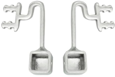Healvian Support de Plaquettes Nasales Paire de Pièces de Remplacement Confortables en Métal Nickelé Argenté Fixation Solide et Solide pour Lunettes pour Usage Quotidien