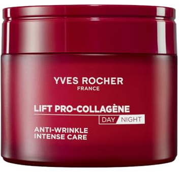 Yves Rocher LIFT Pro-COLLAGÈNE - Intensivpflege Anti-Falten-Behandlung für Tag und Nacht - Innovative Formel mit Kollagen und Hyaluronsäure - Glättet, füllt auf und nährt - 75 ml