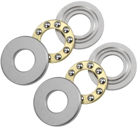 Kozelo 2 Stück F9-20M Axial-Rillenkugellager - [9mm x 20mm x 7mm] Chromstahl-Miniatur-Axiallager mit Unterlegscheibe für den Einsatz in Werkzeugmaschinen