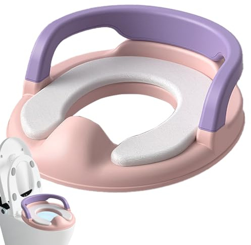 Toilettensitz Kinder WC Aufsatz, Baby-Töpfchentraining-Toilettensitz, Kinder Toilettensitz WC-Sitz Töpfchen Training Sitze Kloaufsatz FürJungen Und Mädchen 12 Monate Bis 8 Jahre, Pink Lila