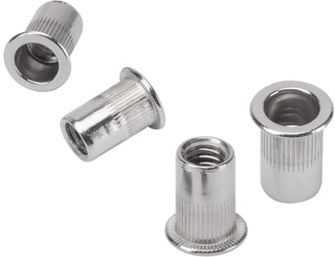 M3 M4 M5 M6 M8 M10 ALUMINIUM FLANGE RIVNUTS THREADED BLIND RIVET NUTS OPEN END (10, M5)