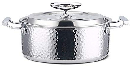 Olla Grande para Sopa, Olla para Sopa de Acero Inoxidable 304, Acero Compuesto Espesado de Tres Capas, fácil de Limpiar, no Escoja la Estufa, 10 tamaños (tamaño: 18 cm)