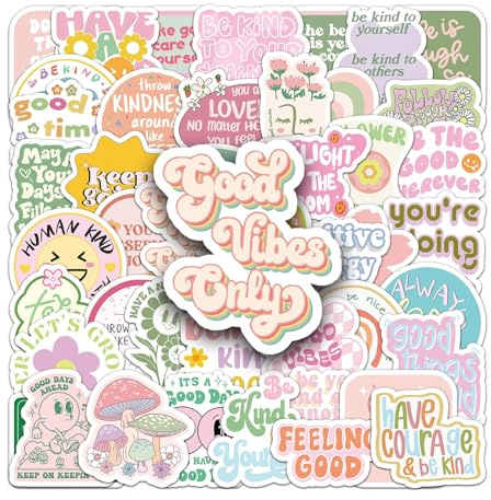 100 Pcs Positive Inspirational Vinyl Stickers,Graffiti Stickers,Vinyl Waterproof Sticker for Kids Teens Girls,for Phone Laptop Bottles Skateboard Computer Phone Luggage Guitar Gifts Sticker