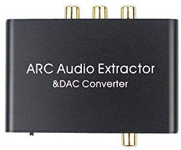 MINLIU Estrattore audio HDMI ARC, estrattore audio ARC e convertitore DAC 192 KHz, supporta audio digitale HDMI ad audio stereo analogico RCA L/R coassiale SPDIF e convertitore DAC stereo da 3,5 mm