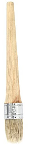Veemoon Professional Paint Wax Brush Round Head Bristle Paint Brush for Furniture Restoration for Stencils Natural Bristles Ergonomic Handle