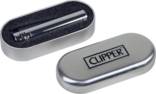 Clipper Metall Feuerzeug Jet Flame Silver – Sturmfeuerzeug mit Wunschgravur – Edle Metallbox – Nachfüllbar & Windfest