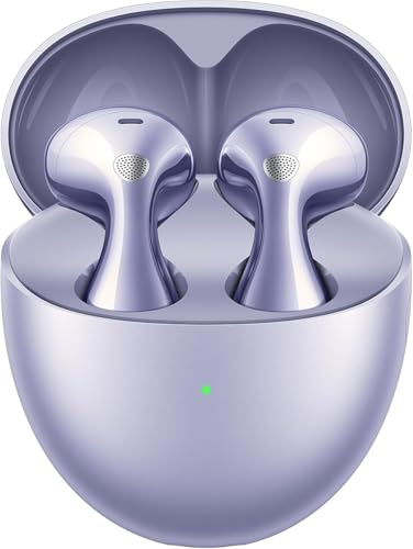 HUAWEI FreeBuds 6 Auriculares Inalámbricos, Ajustados a los Oídos, Sonido Auténtico de Doble Controlador, Llamadas Estables y Claras, Open-fit ANC, 36H Duración de la Batería, IP54, iOS&Android,Morado