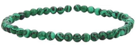 Bracciale artigianale con perle da 4mm – Perle di pietra naturale per yoga, mala e stile boho – Bracciale elastico per donna e uomo