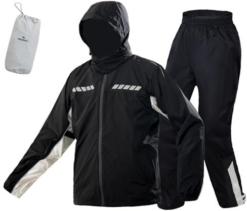 VIKAMAKA Rain Suit for Men Women, Waterproof Rain Jacket Pant for Cycling Motorcycle Hiking Golf Rain Gear Coat