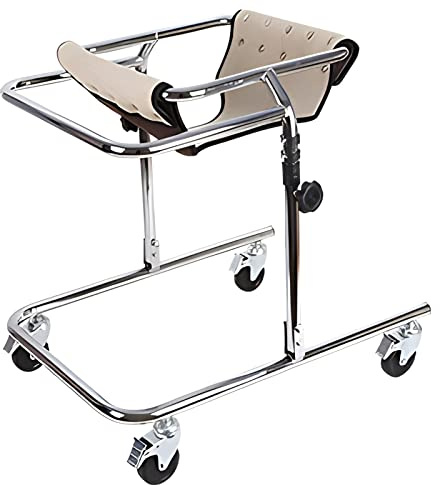Andador Infantil Resistente para rehabilitación, Entrenamiento de extremidades Inferiores y Equilibrio, Andador Plegable para Uso doméstico y Exterior (Color Caqui, Talla M)