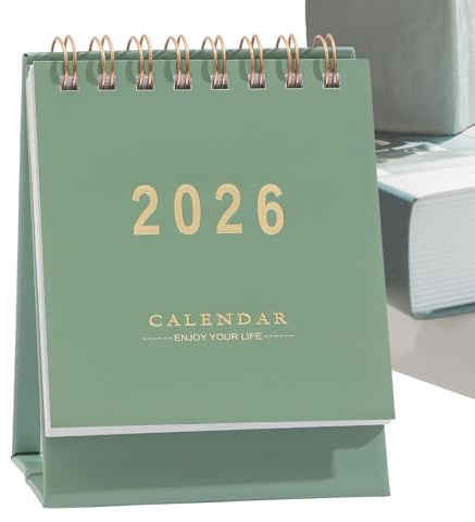 Petit calendrier de bureau 2025-2026, calendrier de décoration de la maison, fournitures de planification des dates de table pour tâches, rendez-vous, chambre, salon, bureau, lieu de travail