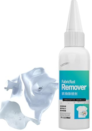 Bkljkf Smacchiatore antiruggine per tessuti, antiruggine per vestiti | Smacchiatore per bucato da 80 ml - Rimozione rapida e semplice o sporco, detergente per indumenti per ruggine di rame, ruggine