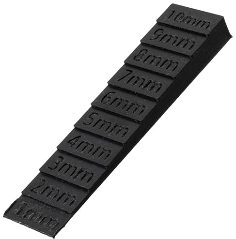 AERZETIX - Set di 5 spessimetri graduati da 1 a 10 mm per controllo di spazi, distanze e giochi | in plastica nera