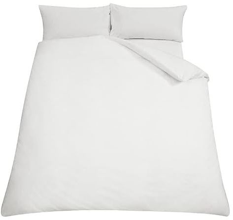 RAYYAN LINEN Duvet Cover Set WHITE 100% Egyptian Cotton 200 Thread Counts Bedding Quilt Cover Set with Pillowcases (White, King)