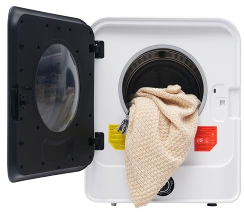 Wäschetrockner Abgastrockner - 3kg (tatsächlich 4,5kg) 830W, 5 Programme, Edelstahl, Mehrfachfiltration, Überhitzungsschutz, Wandmontierbar, Energieklasse G, Weiß