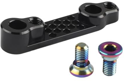 NbgrvB Rennrad Flat Mount Hintere Scheibenbremse Adapter Bremssattel Mount 140 mm auf 160 mm Umwandlung für SRAM und Campagnolo 7075 Aluminiumlegierung Schwarz