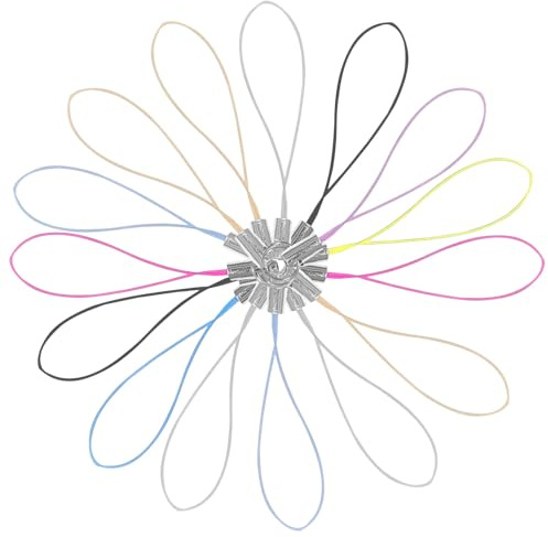 Gadpiparty 100 correas de cadena para teléfono celular, cuerda de nailon, material de aleación, efecto decorativo, no se pierde fácilmente, varios colores, llaveros de muñeca para disco U y llaves