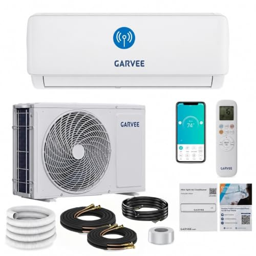 Climatiseur Mural Monosplit Inverter, 24000 BTU Climatisation, Climatiseur Split –Refroidissement/chauffage A++,R32, Clim 19 dB(A), Evaporateur Antibactérien, Filtre à Charbon,Autonettoyant,Wi-Fi/App