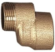 Raccordi eccentrici per caloriferi in ottone nichelato, attacchi MF 3/8''x3/8'' (10 mm)