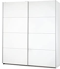 Rauch Möbel Caracas, Schwebetürenschrank, Farbe Weiß, Breite 226 cm | Kleiderschrank mit Schwebetüren, Schiebetüren, 2-türig, für Schlafzimmer, Kinderzimmer, Wohnzimmer, Gästezimmer, Garderobe