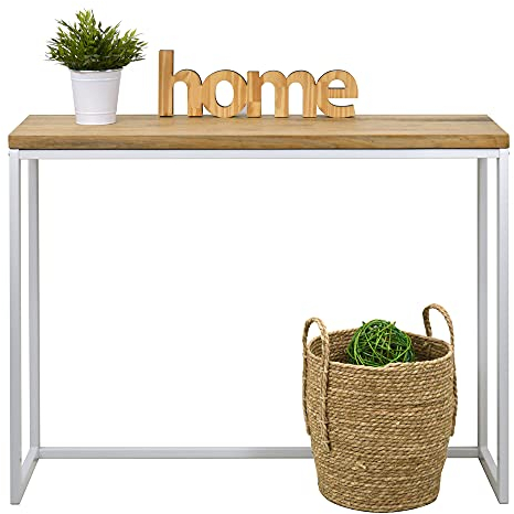 iCub Industrial Big Wood 120 x 30 x 80 cm, iCub Boxmöbel, industrieller Vintage-Stil, massives Kiefernholz, 3 cm dick, weiß