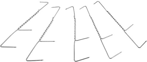 RK RÄUCHER KÖNIG 5 Stück - Doppelspitz Räucherhaken 19,5 cm / 2 mm Ø gedrillt - verzinkt