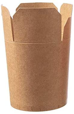 DeinPack 50 x Asia Box 470ml - Take Away Box to Go - Bio Verpackung Nudeln I Kraftkarton Schachtel - Food tray mit Faltdeckel - Dönerbox