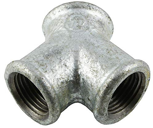 Fittingteile - 2-fach Verteiler mit 3x Innengewinde Luftweichen Druckluft Wasser Fittinge (Werkstoff: Temperguss verzinkt - Gewindegröße: Rp 3/4)
