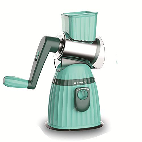 Máquina de verduras multifuncional, rodillo, cortador de verduras multifuncional, patata, verduras desmenuzadas, cortadas, cuchillo en la cocina.