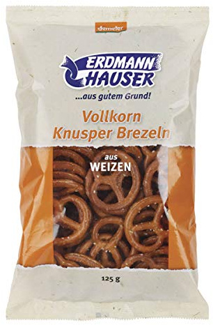 ErdmannHauser - demeter Weizenvollkornknusperbrezeln - 125 g - 12er Pack