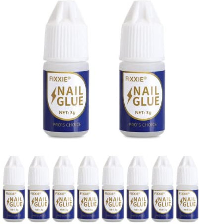 Extra Strong Nail Glue (3 GramX10 Bottles) For Acrylic Tips Nail Glue For Stick On Nails