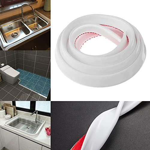 Schwallschutzleiste Dusche Selbstklebend, Flexibler Duschdichtung Duschkabinen Dichtung, Duschwasserstop für rahmenlose Duschtür, Silikon Duschschwelle Wassersperre für Bad und Küche