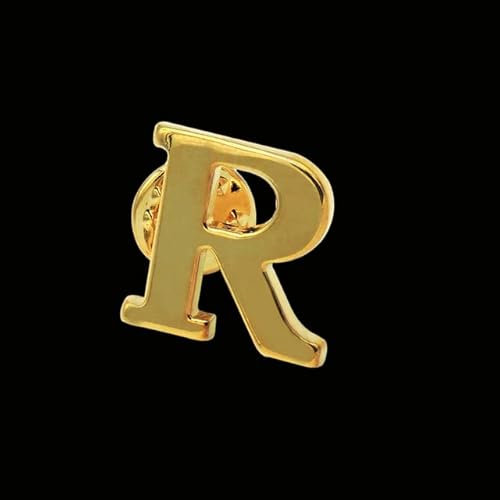 YOGAYE Klassischer Stil, Goldener Buchstabe, vergoldete Brosche für Herren, Anstecknadel, Damen, Hut, Schal, Rucksack, Abzeichen, Schmuck