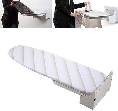 ECUTEE Bügelbretter Bügeltisch Wandmontage Bügelbrett Faltbare für Dampfbügeleisen Bügeleisen mit Einer Hitzebeständigen Bügelabdeckung Geliefert