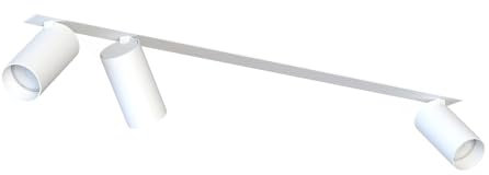 Licht-Erlebnisse Einbau Deckenspot Weiß 70 cm lang 3-flammig GU10 Metall Aluminium verstellbar Unterputz Deckenleuchte Strahler Küche Büro Wohnzimmer