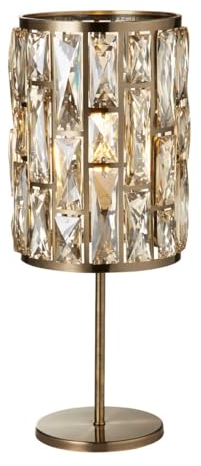 Searchlight Bijou Table Lamp Antique Brass, Champagne Glass