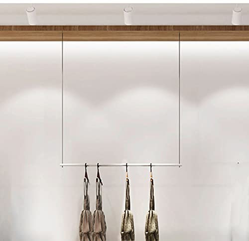 Generisch clothes rack Kleiderständer Hängegarderobe höhenverstellbar an der Decke montierte Ausstellungsregale Kleiderstange an der Wand montierter Garderobenständer Kleiderbügel kommerzieller