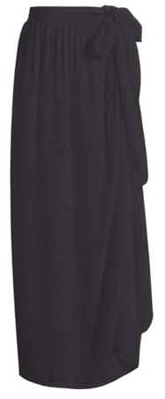 Shengxi Damen Sarong Pareo für den Strand, Sommer Lang Strandkleid Strand Wickelrock Sexy Stilvoller Bikini Vertuschen In Unifarben zum Tragen über Badeanzügen, Side Strappy Sarong Strandrock Frauen