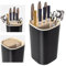 4 in 1 Knife Block Without Knives Ninonly Universal Knife Block for Kitchen Detachable Knife Storage Block with Scissors Slot, Sharpening Bar Slot, Square Kitchen Knife Holder Space Saver for Kitchen