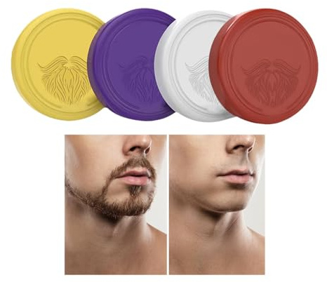 Sapone da barba barba, sapone da barba baffi, barra per baffi, 4 pezzi, protegge la schiuma, sapone portatile per la toelettatura degli uomini, migliora la toelettatura
