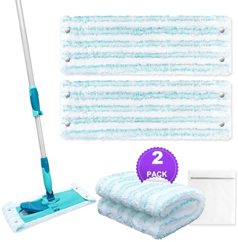 Juego de 2 Fundas de Recambio para mopa de Suelo Clean Twist M, Juego para Funda de mopa, paños de Limpieza de Microfibra, Ideal para Todo Tipo de Suelos, Limpieza respetuosa con el Medio Ambiente