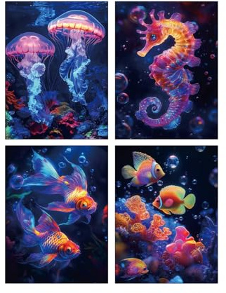 ISAKEN Kratzbilder Papier Coole Kinder Geschenke, 4 Stück Scratchboard Art für Erwachsene, Regenbogen Kratzpapier Kratzkunst für Erwachsene, Scratch Art Kinder für Bastelprojekte