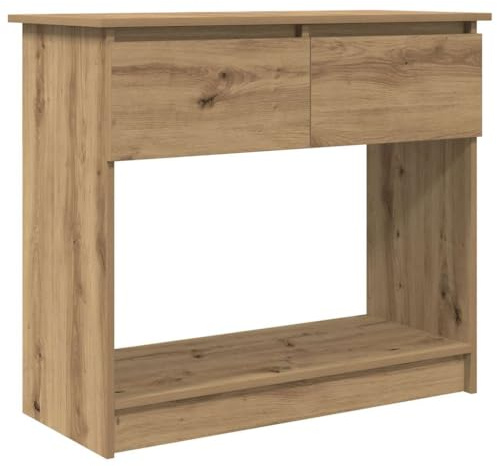 vidaXL Mesa Consola con cajones Roble Artesanal 85,5x38,5x74,5 cm
