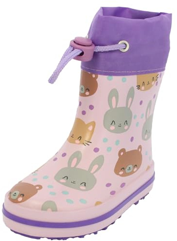 Beck Bébé Fille Schnucki-4034 Botte de Pluie, Vieux Rose, 19 EU