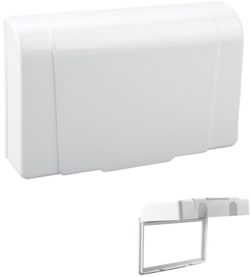 Tabanzhe Plug Socket Cover-Electrical Outlet Protector Double-Position Switch Protector Box Universal Childproof Plug Socket Cover for Sockets Switches Home Office Baby Pet Safety(White)