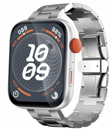 Atlanta Smartwatch Fitnesstracker Uhr mit Schrittzähler Blutdruck Puls Blutsauerstoff Schlafanalyse Sportarten - 9738/19 (Silber Edelstahlband)